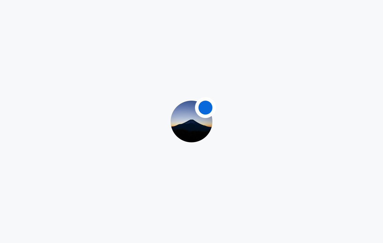 バッジありのAvatar。右上に青色のBadgeが表示されます。