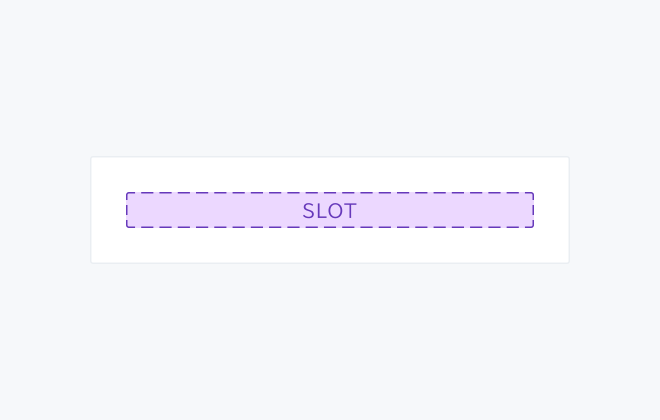 isHeader false のCard。Headerが非表示で、SLOTエリアのみが表示されています。