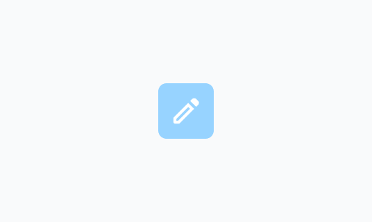 Disabled状態のButton。Enable状態よりも薄い青色を基調としたSolidスタイルのアイコンボタンです。