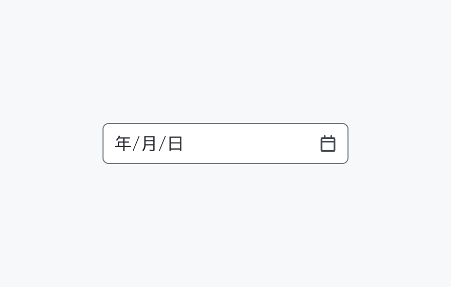 Size md のInput Date。