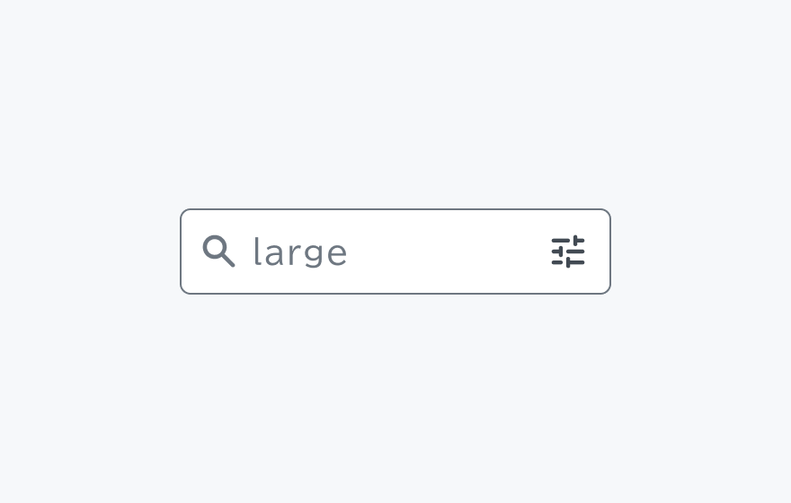 Size lgのInput Search。