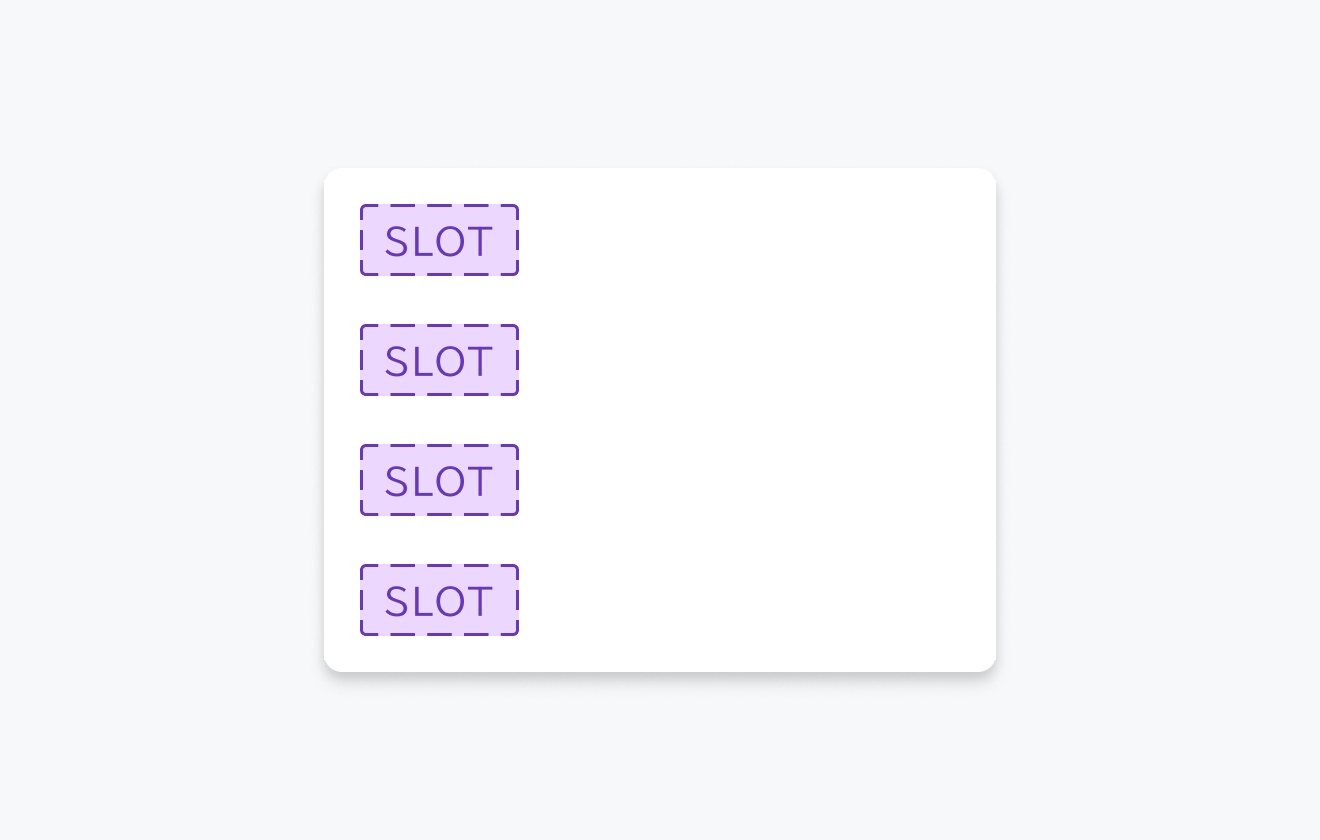 Content Slotの状態。SLOTが4つ縦に並んで表示されています。