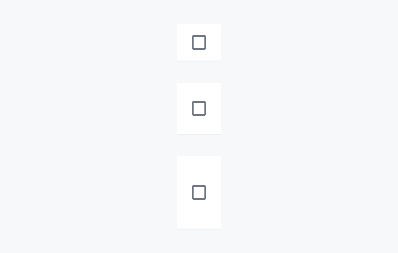 Type Checkboxの状態。幅が異なる3つのテーブルセルにチェックボックスが表示されています。